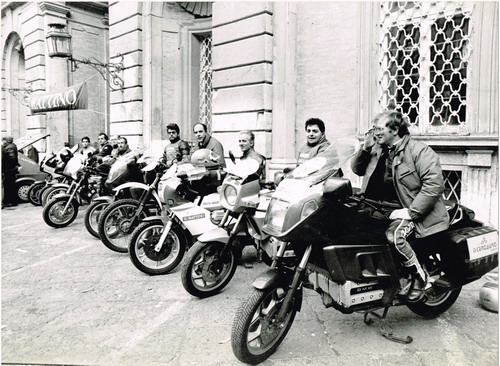 Staffetta Moto al Giro della Campania di biciclette inizio anni '90